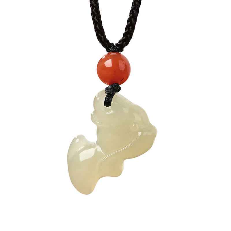 Fortune Jewel Chinese Zodiac Year Of The Horse Jade South Red Agate Prosperity Necklace Pendants