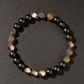 Fortune Jewel Pyrite Frosted Stone Confidence Balance Bracelet - Fortune Jewel