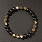 Fortune Jewel Pyrite Frosted Stone Confidence Balance Bracelet - Fortune Jewel