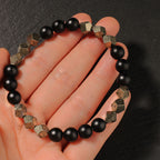 Fortune Jewel Pyrite Frosted Stone Confidence Balance Bracelet - Fortune Jewel