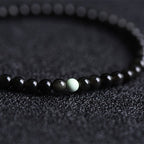 Fortune Jewel Black Obsidian Turquoise Strength Fulfilment Bracelet - Fortune Jewel