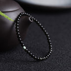 Fortune Jewel Black Obsidian Turquoise Strength Fulfilment Bracelet - Fortune Jewel