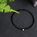 Fortune Jewel Black Obsidian Turquoise Strength Fulfilment Bracelet - Fortune Jewel
