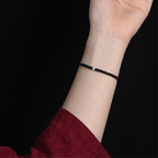 Fortune Jewel Black Obsidian Turquoise Strength Fulfilment Bracelet - Fortune Jewel