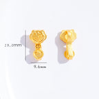 Fortune Jewel Ruyi Handle Fu Character Copper Plated Gold Rope Adjustable Luck Bracelet - Fortune Jewel