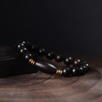 Fortune Jewel Ebony Beads With Sutra Scroll Blessing Protection Bracelet - Fortune Jewel
