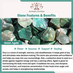 Fortune Jewel Peace Buckle Green Agate Power Support Tibet Mala - Fortune Jewel