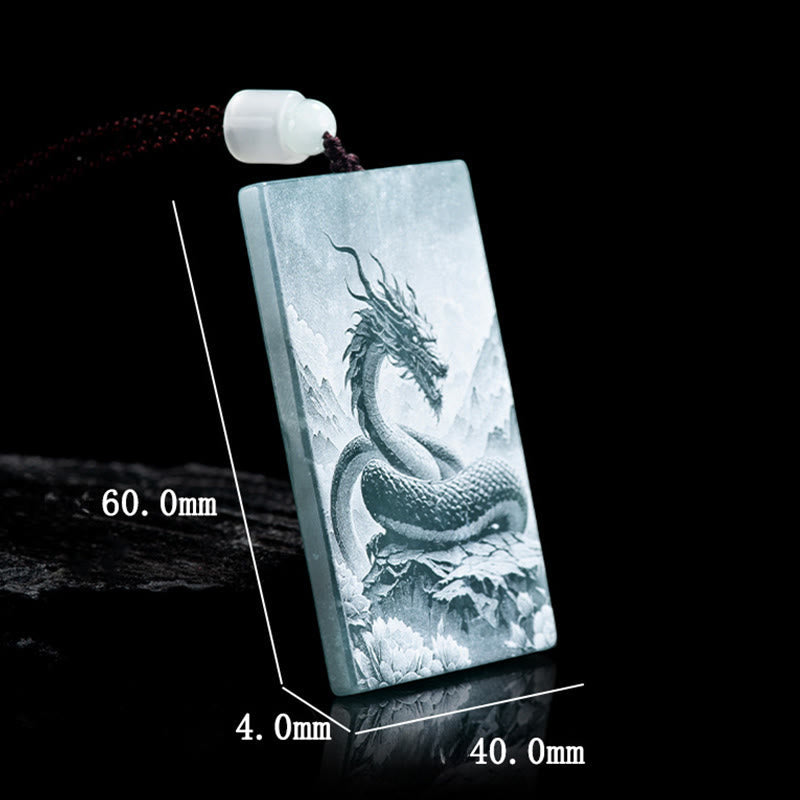 Fortune Jewel Year Of The Horse Chinese Zodiac Engraving Jade Abundance Necklace Pendants - Fortune Jewel