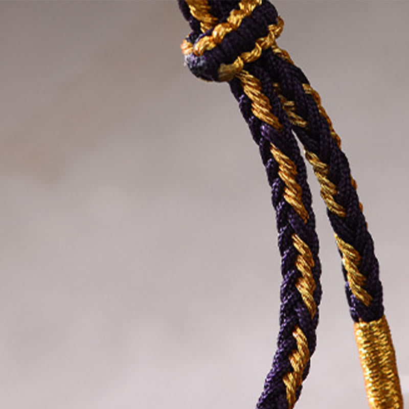 Fortune Jewel Five-Emperor Coins Copper Amethyst Cinnabar Black Red String Balance Attract Fortune Bracelet - Fortune Jewel