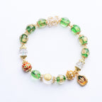 Buddha Stones Liuli Glass 925 Sterling Silver Copper Keep Away Evil Spirits Bracelet - Fortune Jewel