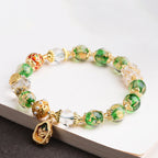 Buddha Stones Liuli Glass 925 Sterling Silver Copper Keep Away Evil Spirits Bracelet - Fortune Jewel