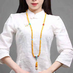 Fortune Jewel 108 Beads Peace Buckle Lucky Cat Amber Auspicious Fortune Mala