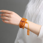 Fortune Jewel Tibetan Amber Round Bead Mala - Fortune Jewel