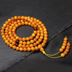 Fortune Jewel Tibetan Amber Round Bead Mala - Fortune Jewel