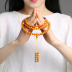 Fortune Jewel Tibetan Amber Round Bead Mala - Fortune Jewel