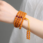 Fortune Jewel Tibetan Amber Round Bead Mala - Fortune Jewel