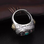 Fortune Jewel Copper Bagua Copper Coins Wealth Rotatable Adjustable Ring - Fortune Jewel
