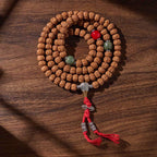 Fortune Jewel Tibetan 108 Beads Bodhi Seed Three-eyed Dzi Bead Auspiciousness Mala - Fortune Jewel