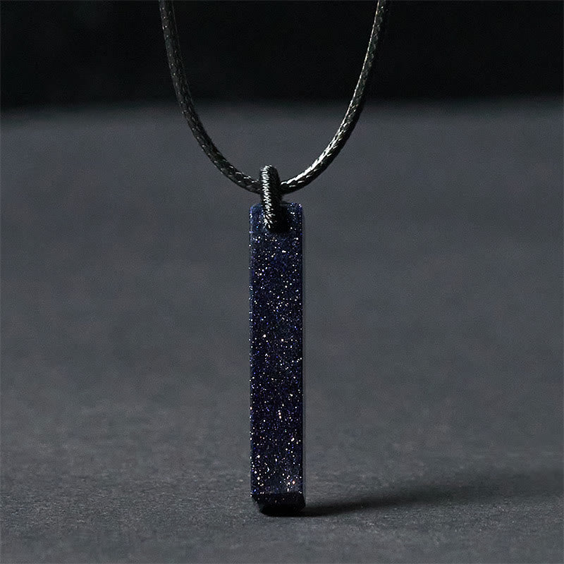 Fortune Jewel Black Obsidian Blue Sandstone Transformation Necklace Pendant - Fortune Jewel