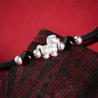 Fortune Jewel 999 Sterling Silver Red Agate Year Of The Horse Prosperity String Bracelet - Fortune Jewel