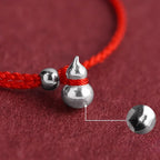 Fortune Jewel 925 Sterling Silver Gourd Lucky Fortune Charm String Connection Bracelet - Fortune Jewel