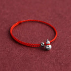 Fortune Jewel 925 Sterling Silver Gourd Lucky Fortune Charm String Connection Bracelet - Fortune Jewel