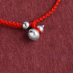 Fortune Jewel 925 Sterling Silver Gourd Lucky Fortune Charm String Connection Bracelet - Fortune Jewel