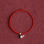 Fortune Jewel 925 Sterling Silver Gourd Lucky Fortune Charm String Connection Bracelet - Fortune Jewel