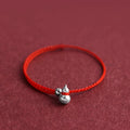 Fortune Jewel 925 Sterling Silver Gourd Lucky Fortune Charm String Connection Bracelet - Fortune Jewel