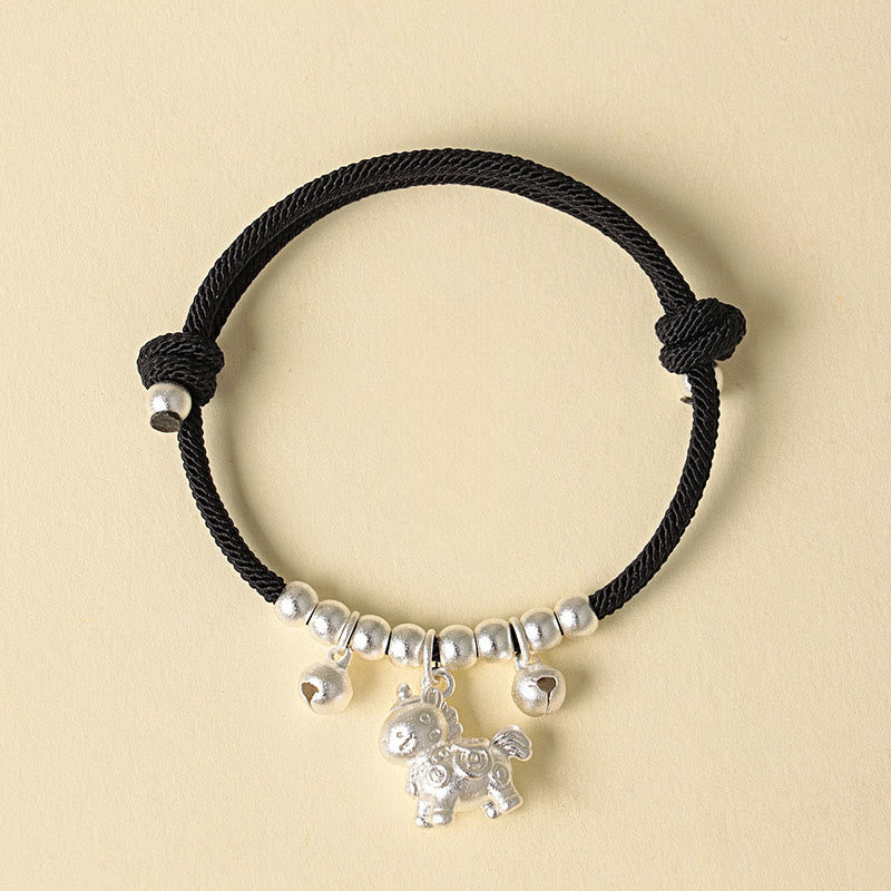 Fortune Jewel Year Of The Horse Multiple Horse Styles Rope Luck Strength Adjustable Bracelet - Fortune Jewel