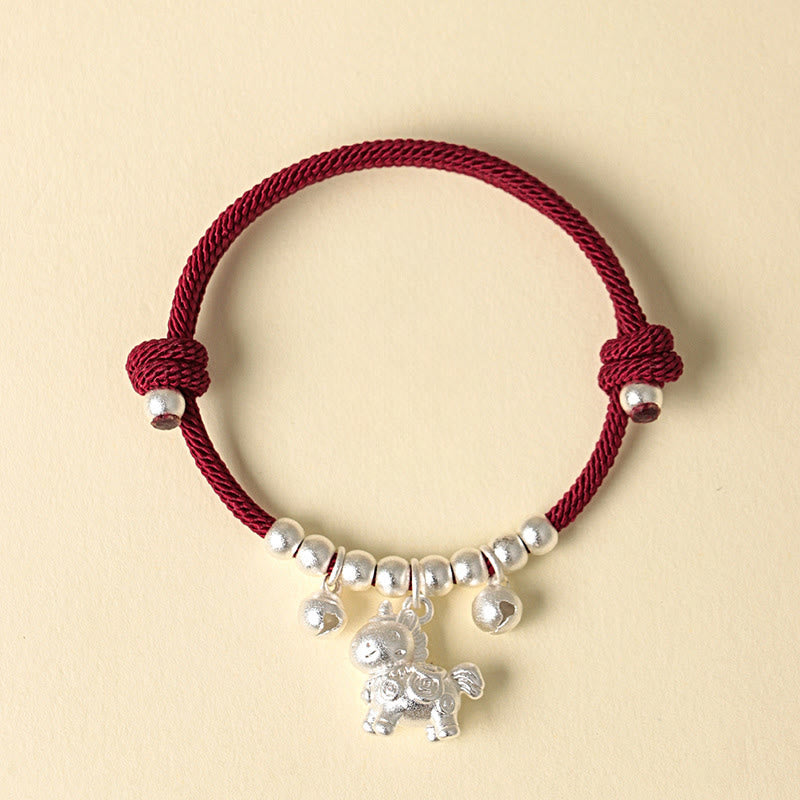Fortune Jewel Year Of The Horse Multiple Horse Styles Rope Luck Strength Adjustable Bracelet - Fortune Jewel