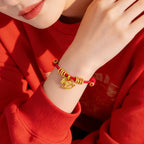 Fortune Jewel Year Of The Horse Simple Horse Circle Charm Rope Faith Bracelet - Fortune Jewel