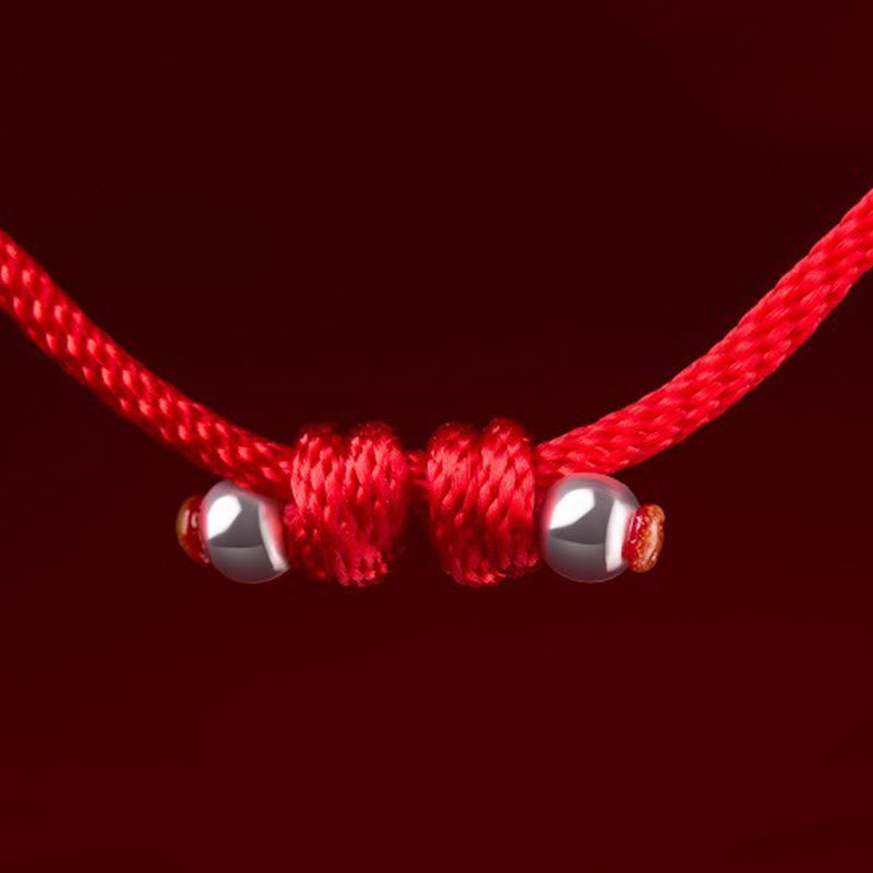 Fortune Jewel Year of the Horse 999 Sterling Silver Red String Luck Bracelet - Fortune Jewel