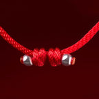Fortune Jewel Year of the Horse 999 Sterling Silver Red String Luck Bracelet - Fortune Jewel