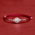 Fortune Jewel Year of the Horse 999 Sterling Silver Red String Luck Bracelet - Fortune Jewel