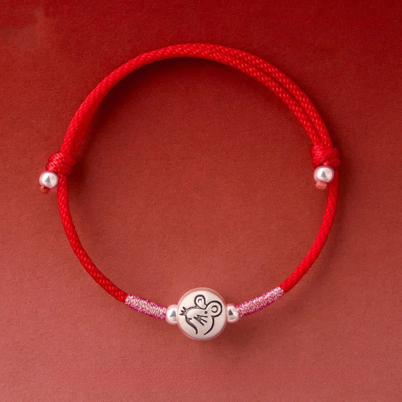 Fortune Jewel Year of the Horse 999 Sterling Silver Red String Luck Bracelet - Fortune Jewel
