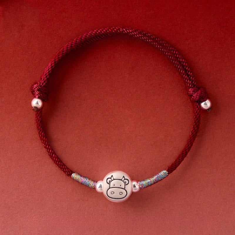 Fortune Jewel Year of the Horse 999 Sterling Silver Red String Luck Bracelet - Fortune Jewel