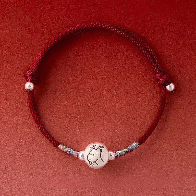 Fortune Jewel Year of the Horse 999 Sterling Silver Red String Luck Bracelet - Fortune Jewel
