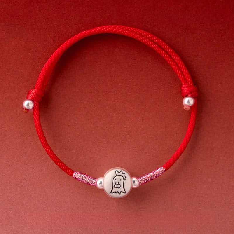 Fortune Jewel Year of the Horse 999 Sterling Silver Red String Luck Bracelet - Fortune Jewel
