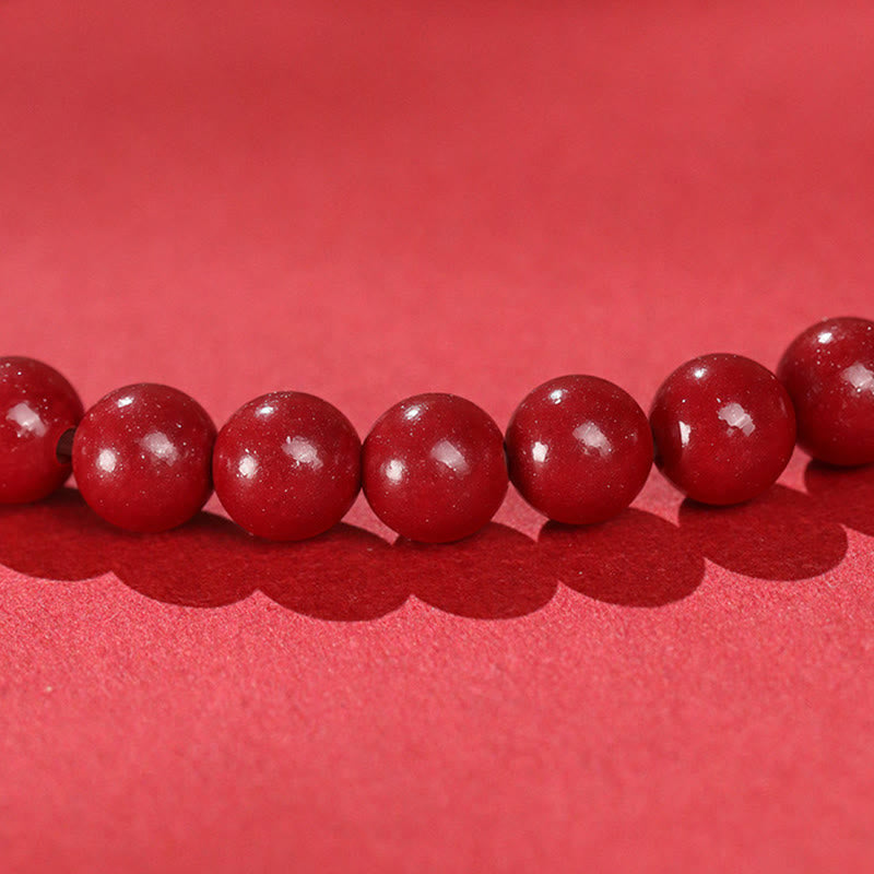 Fortune Jewel Year of the Horse Cinnabar Jade Red String Blessing Bracelet - Fortune Jewel