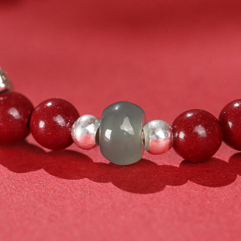 Fortune Jewel Year of the Horse Cinnabar Jade Red String Blessing Bracelet - Fortune Jewel