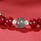 Fortune Jewel Year of the Horse Cinnabar Jade Red String Blessing Bracelet - Fortune Jewel