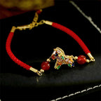 Fortune Jewel Year Of The Horse Copper Red Agate Balance Bracelet - Fortune Jewel