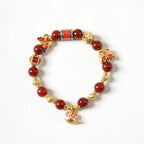 Fortune Jewel Year Of The Horse South Red Agate Sun Stone Tourmaline Success Bracelet - Fortune Jewel