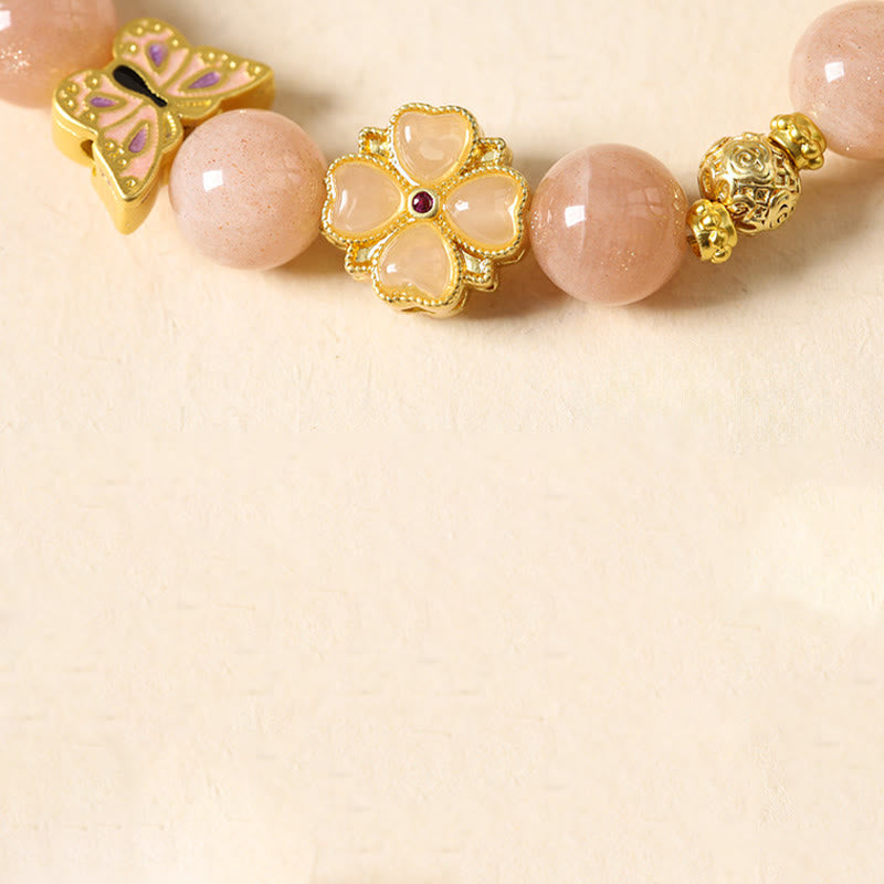 Fortune Jewel Year Of The Horse South Red Agate Sun Stone Tourmaline Success Bracelet - Fortune Jewel