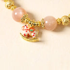 Fortune Jewel Year Of The Horse South Red Agate Sun Stone Tourmaline Success Bracelet - Fortune Jewel