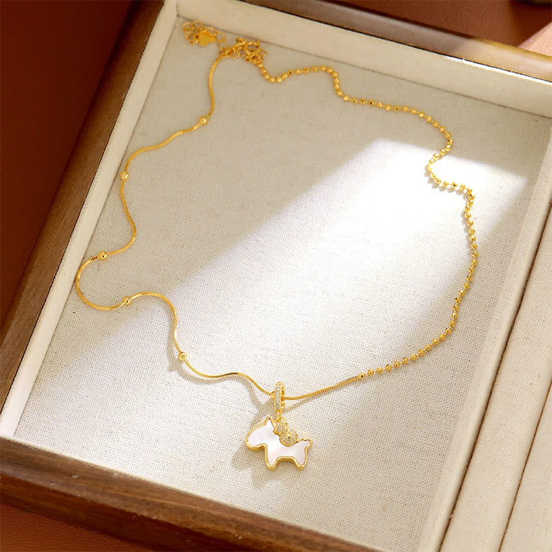 Fortune Jewel Year Of The Horse Copper Luck Necklace Pendants - Fortune Jewel