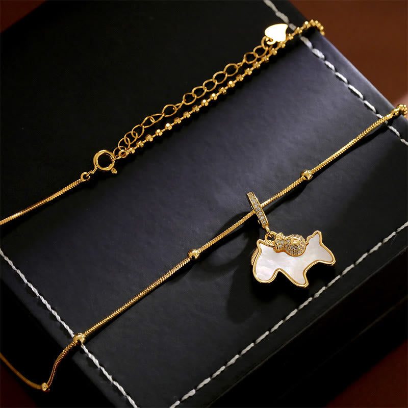 Fortune Jewel Year Of The Horse Copper Luck Necklace Pendants - Fortune Jewel