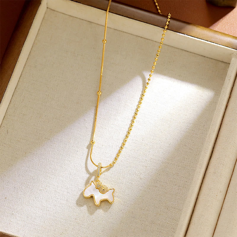 Fortune Jewel Year Of The Horse Copper Luck Necklace Pendants - Fortune Jewel