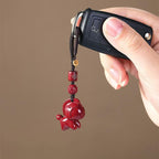 Fortune Jewel Year Of The Horse Cinnabar Blessing Key Chain - Fortune Jewel